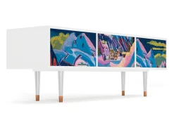 Móvel De Tv* Mueble de TV - 170х59х48 cm - T4 - Davos Winter, Branco Bege
