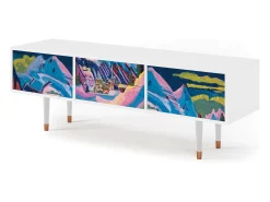 Móvel De Tv* Mueble de TV - 170х59х48 cm - T4 - Davos Winter, Branco Bege