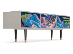 Mueble de TV - 170х59х48 cm - T4 - Davos Winter, Areia Bege