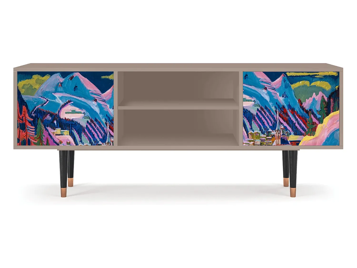 Mueble de TV - 170х69х48 cm - T2 - Davos Winter, Latte^ Móvel De Tv