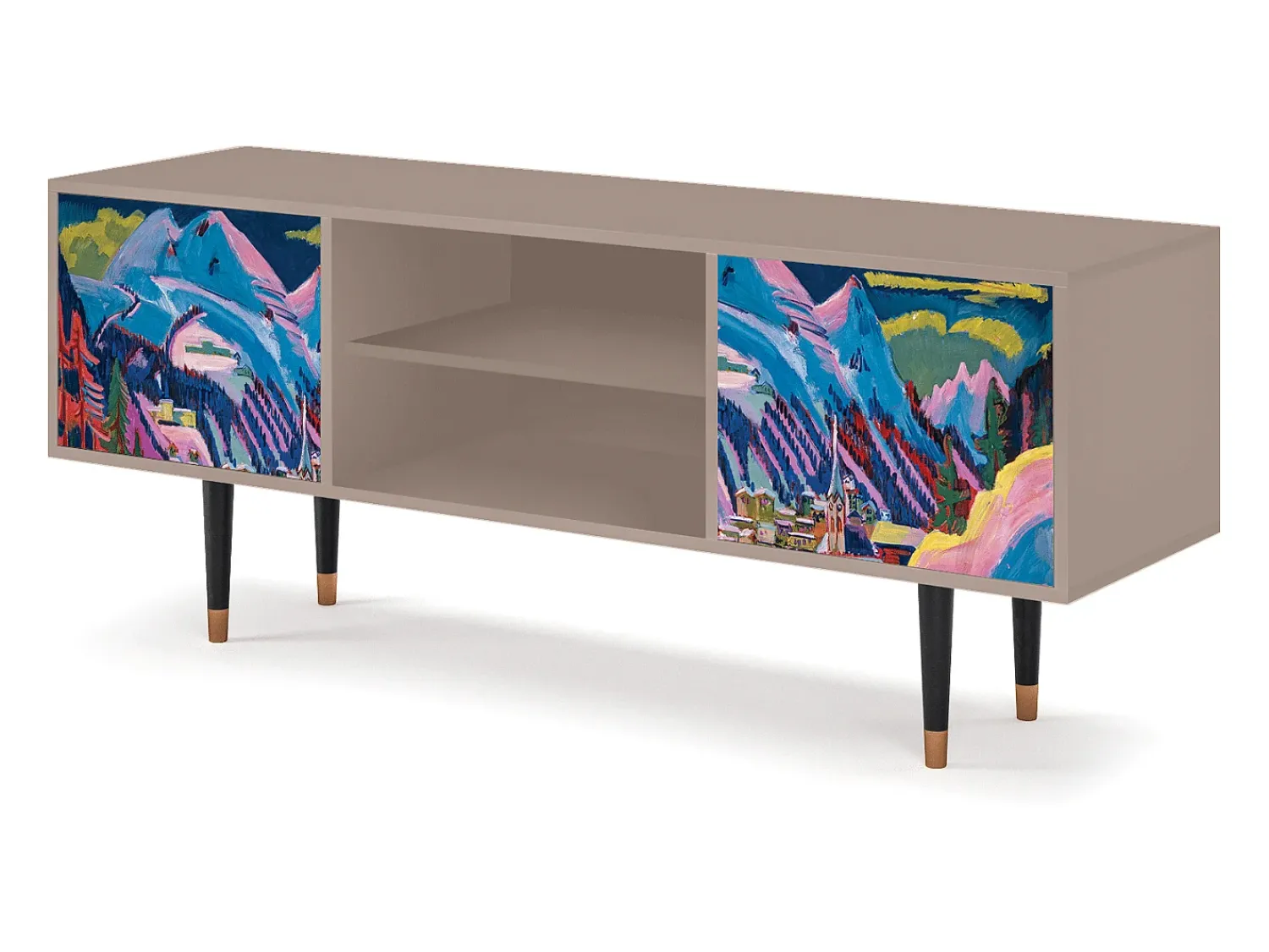 Mueble de TV - 170х69х48 cm - T2 - Davos Winter, Latte^ Móvel De Tv