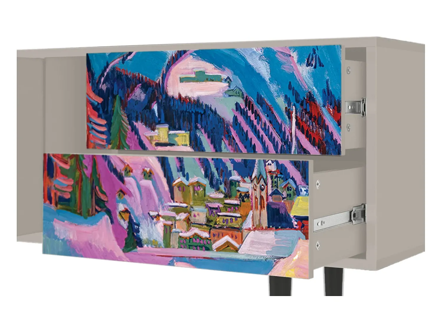 Mueble de TV - 170х69х48 cm - T1 - Davos Winter, Areia^ Móvel De Tv