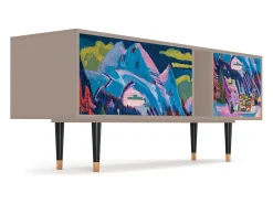 Móvel De Tv| Mueble de TV - 170х69х48 cm - T1 - Davos Winter, Latte Bege
