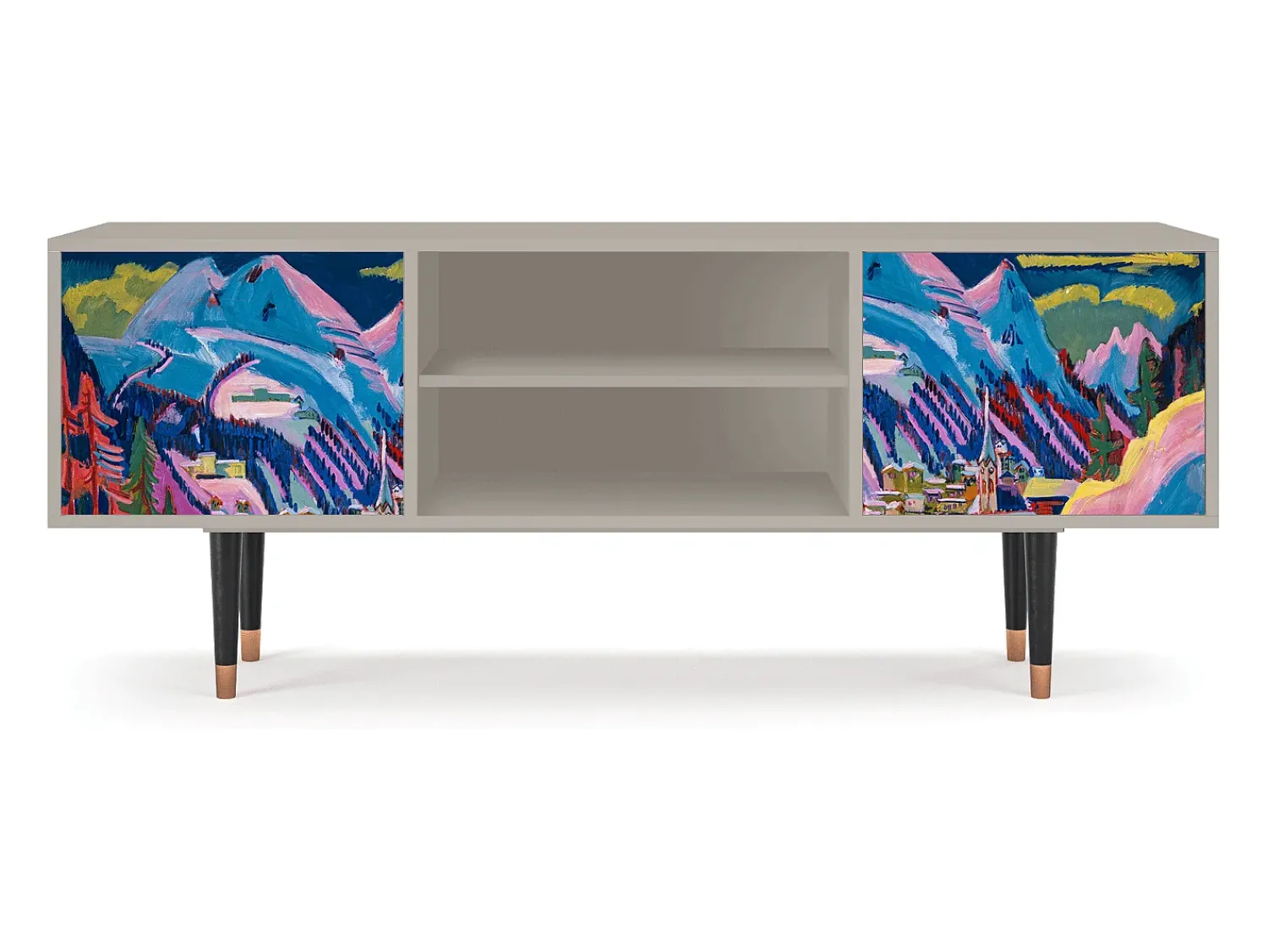 Mueble de TV - 170х69х48 cm - T2 - Davos Winter, Areia^ Móvel De Tv