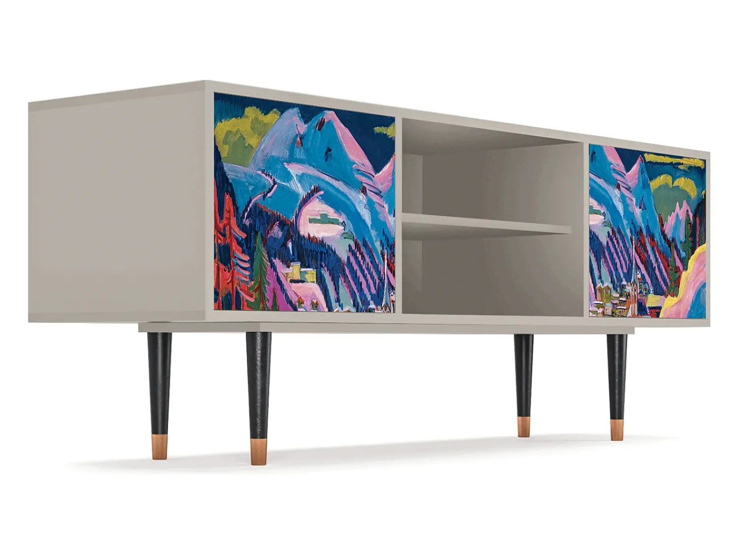 Mueble de TV - 170х69х48 cm - T2 - Davos Winter, Areia^ Móvel De Tv