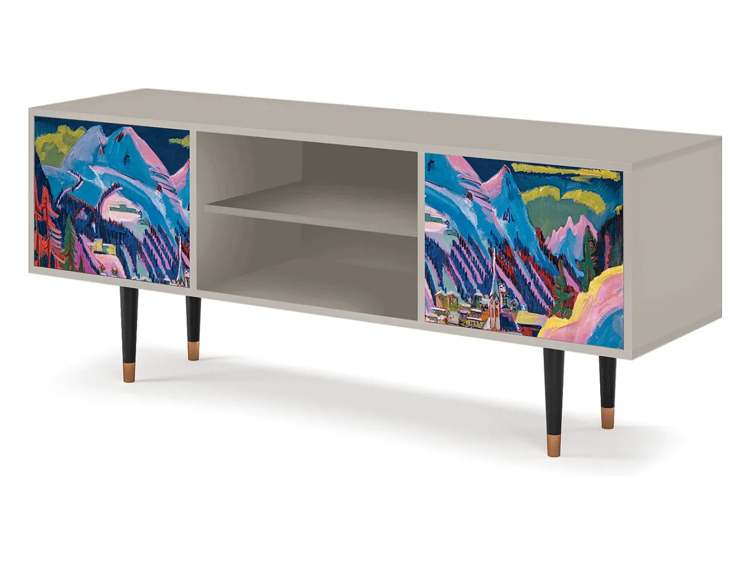 Mueble de TV - 170х69х48 cm - T2 - Davos Winter, Areia^ Móvel De Tv