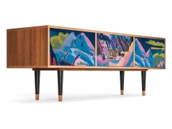 Móvel De Tv* Mueble de TV - 170х59х48 cm - T4 - Davos Winter, Nogueira Castanho