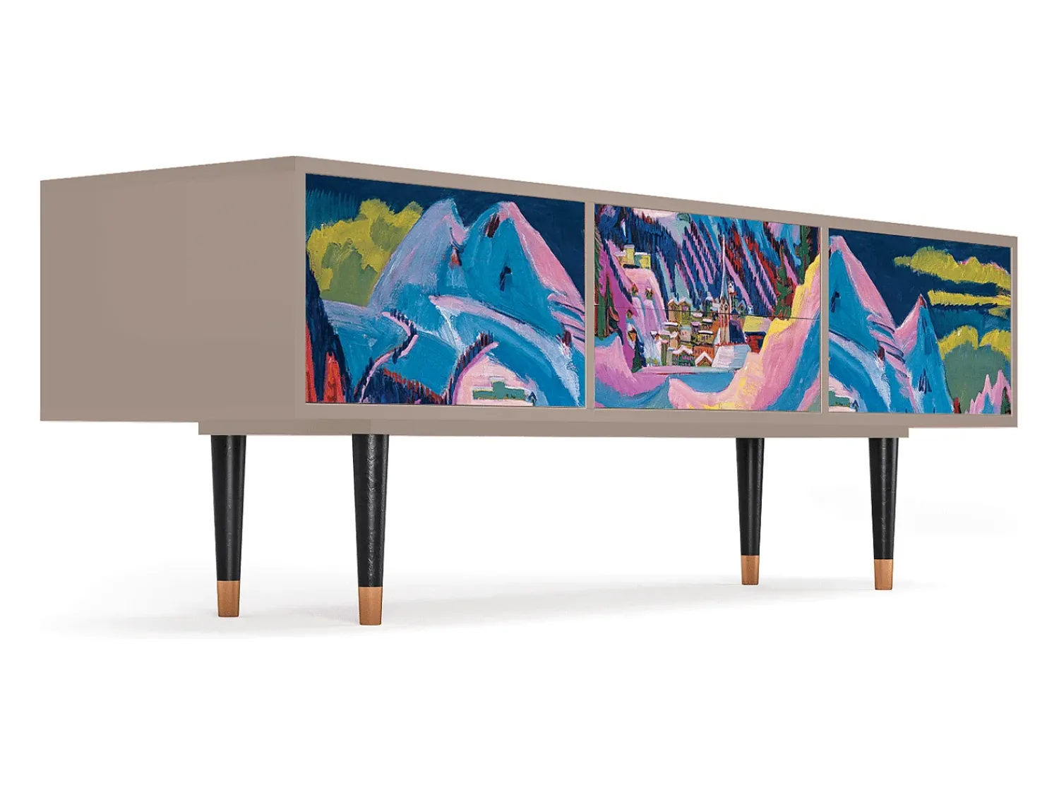Móvel De Tv* Mueble de TV - 170х59х48 cm - T4 - Davos Winter, Latte Bege
