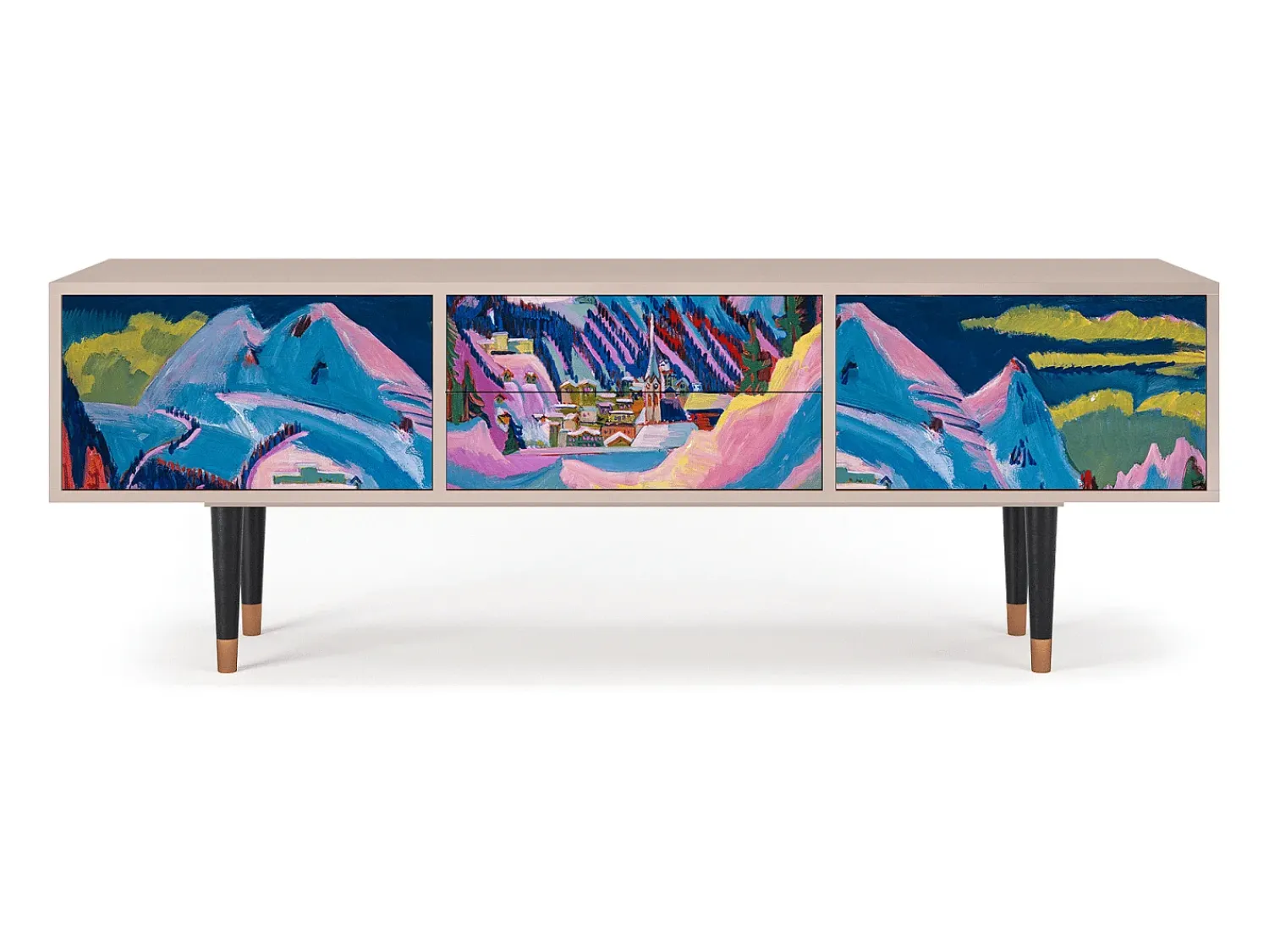 Móvel De Tv* Mueble de TV - 170х59х48 cm - T4 - Davos Winter, Latte Bege