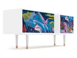 Mueble de TV - 170х69х48 cm - T1 - Davos Winter, Branco Bege