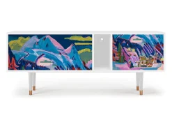 Mueble de TV - 170х69х48 cm - T1 - Davos Winter, Branco Bege