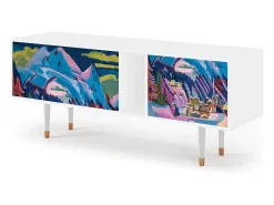 Mueble de TV - 170х69х48 cm - T1 - Davos Winter, Branco Bege