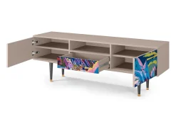 Móvel De Tv| Mueble de TV - 170х59х41 cm - T6 - Davos Winter, Latte Bege