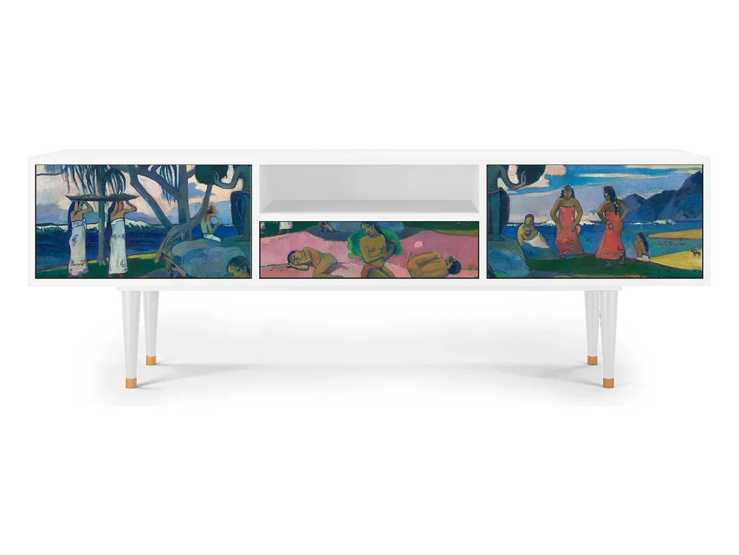Mueble de TV - 170х59х41 cm - T6 - Day of the God, Branco Bege