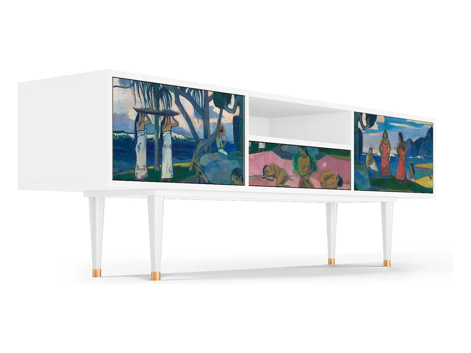 Mueble de TV - 170х59х41 cm - T6 - Day of the God, Branco Bege