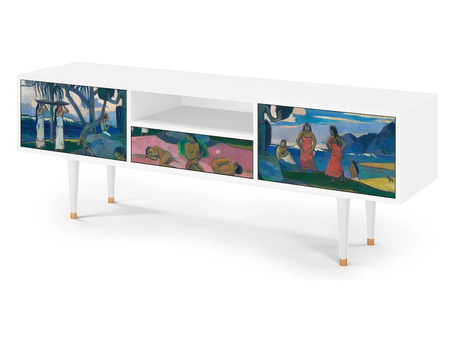 Mueble de TV - 170х59х41 cm - T6 - Day of the God, Branco Bege