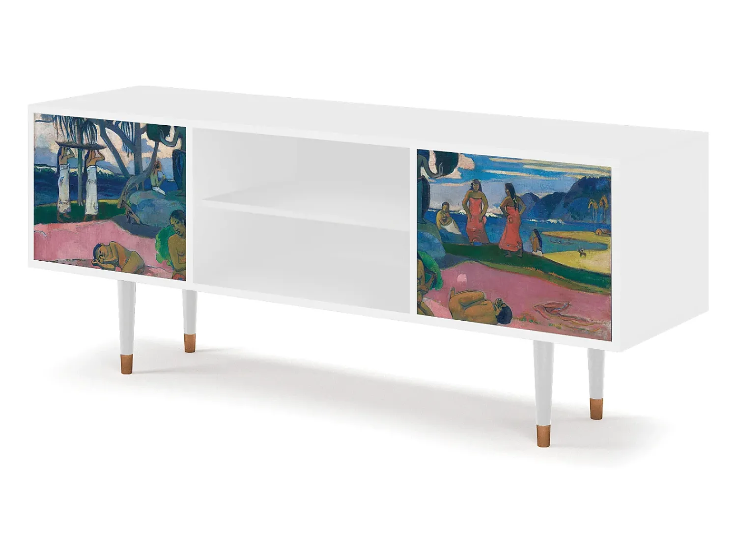 Móvel De Tv| Mueble de TV - 170х69х48 cm - T2 - Day of the God, Branco Bege