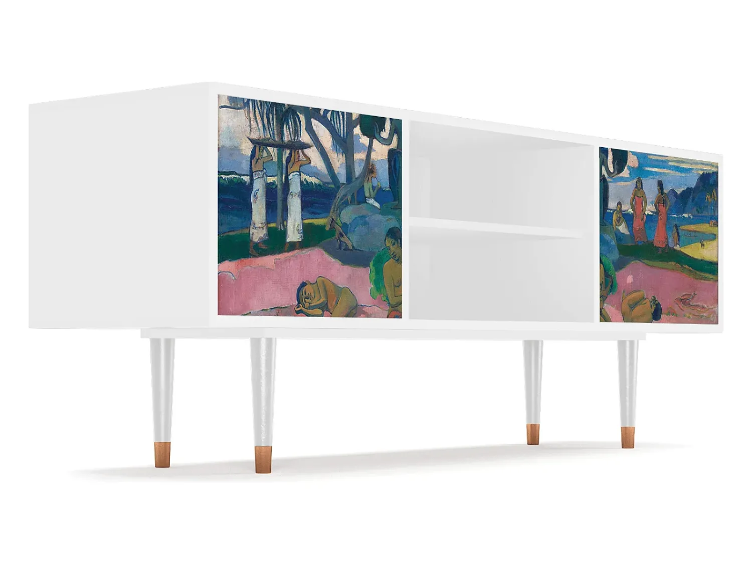 Móvel De Tv| Mueble de TV - 170х69х48 cm - T2 - Day of the God, Branco Bege
