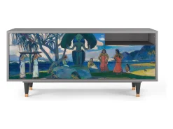 Móvel De Tv| Mueble de TV - 125х56х41 cm - T7 - Day of the God, Cinza Cinzento