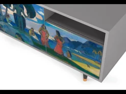 Móvel De Tv| Mueble de TV - 125х56х41 cm - T7 - Day of the God, Cinza Cinzento