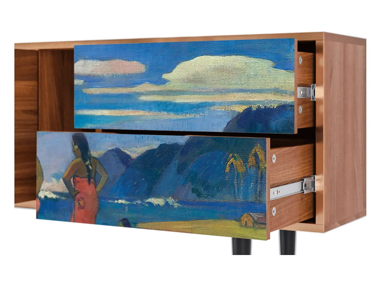 Móvel De Tv* Mueble de TV - 170х69х48 cm - T1 - Day of the God, Nogueira Castanho
