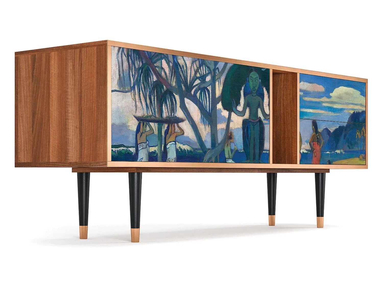 Móvel De Tv* Mueble de TV - 170х69х48 cm - T1 - Day of the God, Nogueira Castanho