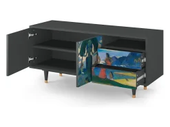 Mueble de TV - 125х56х41 cm - T7 - Day of the God, Antracite^ Móvel De Tv