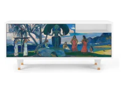 Móvel De Tv| Mueble de TV - 125х56х41 cm - T7 - Day of the God, Branco Bege