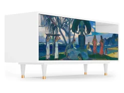 Móvel De Tv| Mueble de TV - 125х56х41 cm - T7 - Day of the God, Branco Bege