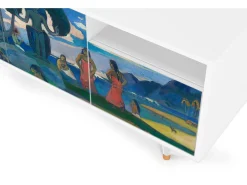 Móvel De Tv| Mueble de TV - 125х56х41 cm - T7 - Day of the God, Branco Bege