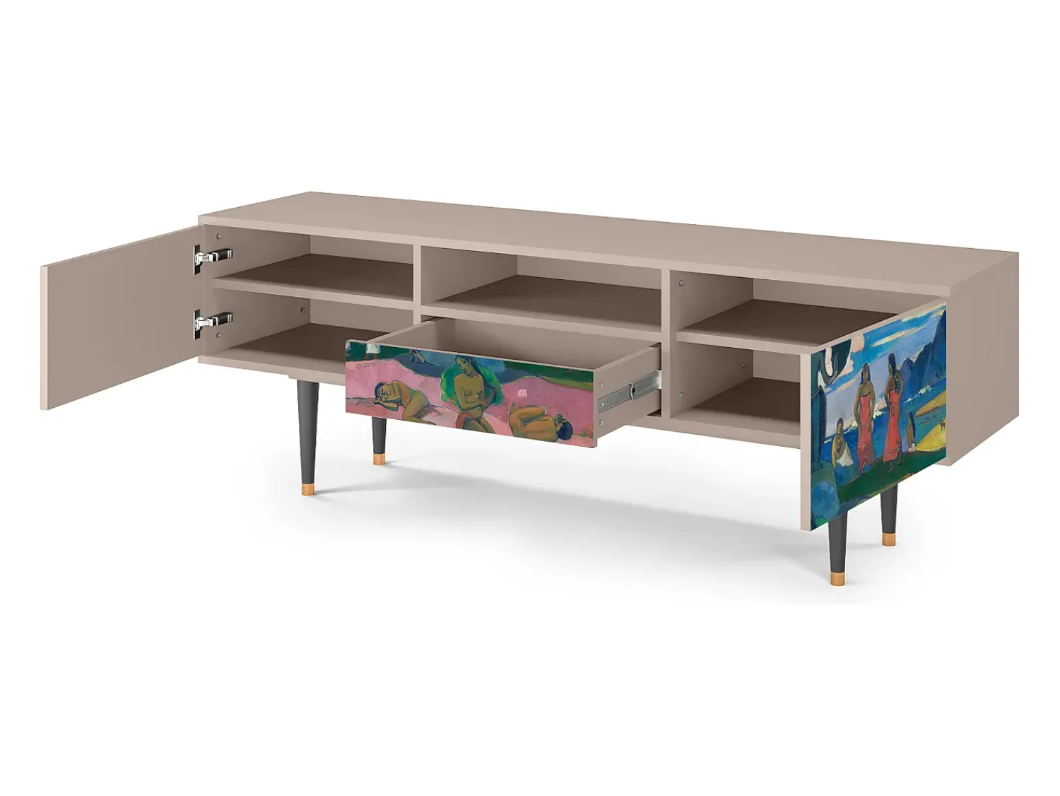Móvel De Tv| Mueble de TV - 170х59х41 cm - T6 - Day of the God, Latte Bege
