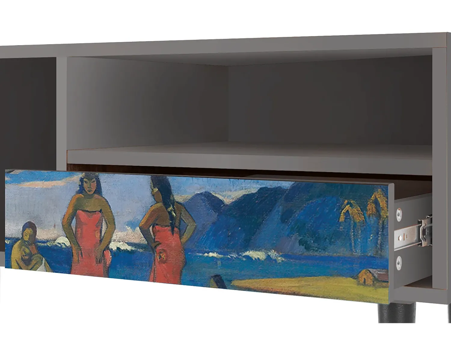 Hot Mueble de TV - 115х59х48 cm - T3 - Day of the God, Cinza Cinzento