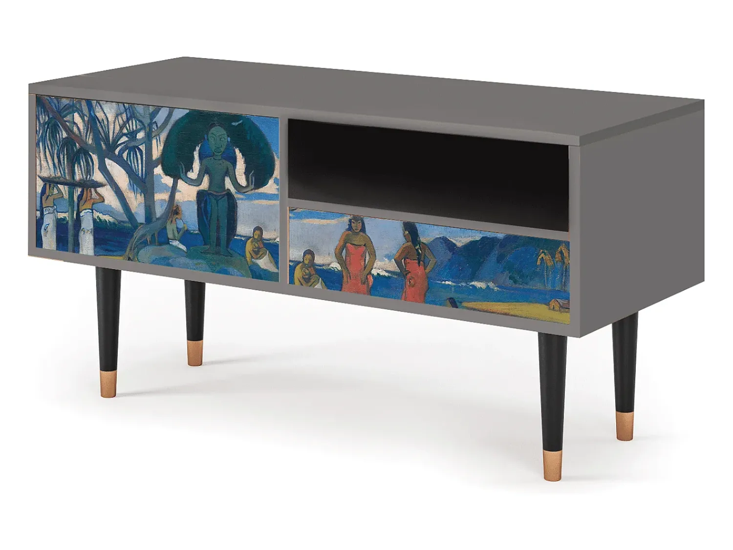 Hot Mueble de TV - 115х59х48 cm - T3 - Day of the God, Cinza Cinzento