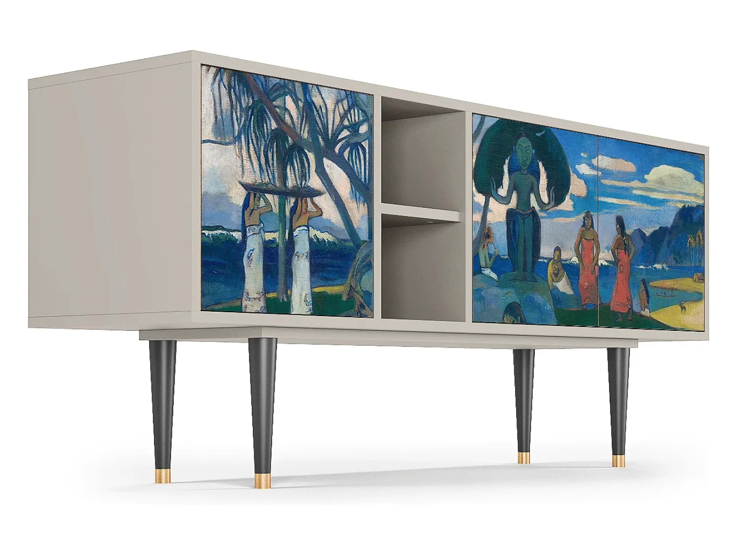 Móvel De Tv| Mueble de TV - 150х69х41 cm - T5 - Day of the God, Areia Bege