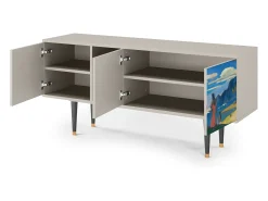 Móvel De Tv| Mueble de TV - 150х69х41 cm - T5 - Day of the God, Areia Bege