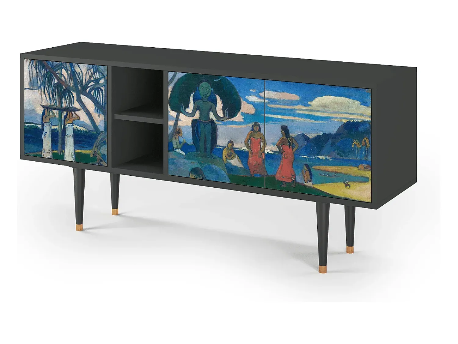 Best Mueble de TV - 150х69х41 cm - T5 - Day of the God, Antracite Cinza antracite
