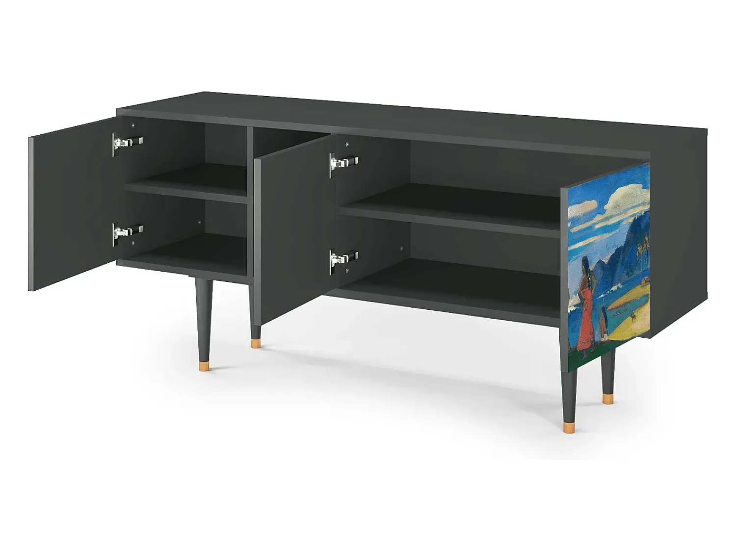 Best Mueble de TV - 150х69х41 cm - T5 - Day of the God, Antracite Cinza antracite