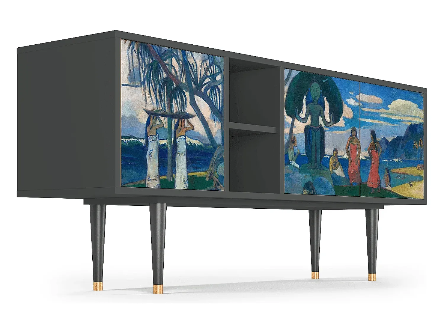 Best Mueble de TV - 150х69х41 cm - T5 - Day of the God, Antracite Cinza antracite