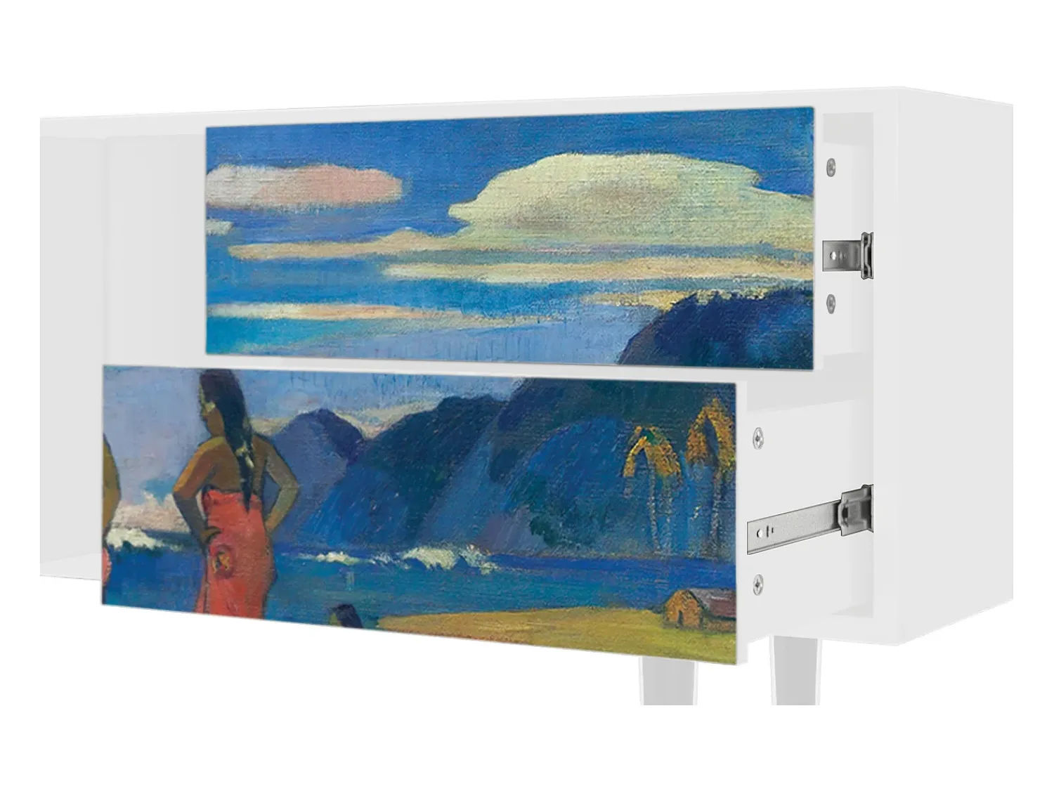 Outlet Mueble de TV - 170х69х48 cm - T1 - Day of the God, Branco Bege