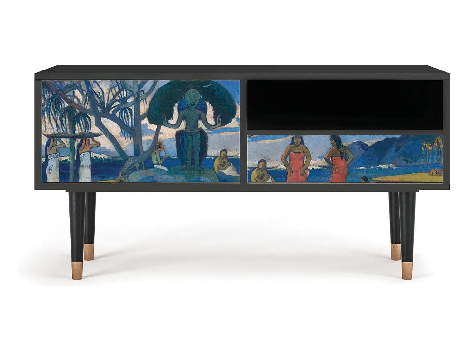 Móvel De Tv* Mueble de TV - 115х59х48 cm - T3 - Day of the God, Antracite Cinza antracite