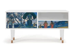 Mueble de TV - 115х59х48 cm - T3 - Day of the God, Branco^ Móvel De Tv