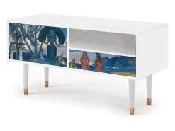 Mueble de TV - 115х59х48 cm - T3 - Day of the God, Branco^ Móvel De Tv