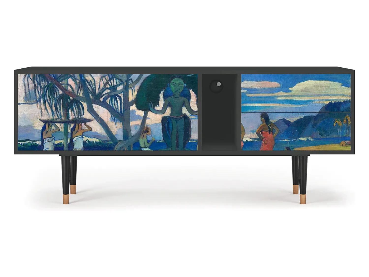 Móvel De Tv* Mueble de TV - 170х69х48 cm - T1 - Day of the God, Antracite Cinza antracite