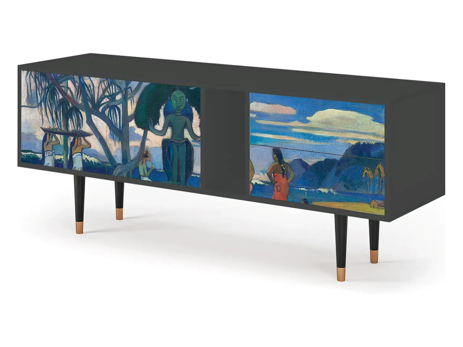 Móvel De Tv* Mueble de TV - 170х69х48 cm - T1 - Day of the God, Antracite Cinza antracite