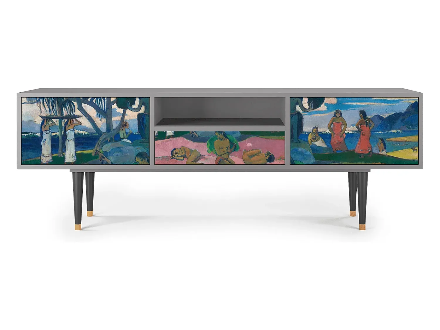 Mueble de TV - 170х59х41 cm - T6 - Day of the God, Cinza^ Móvel De Tv