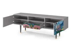 Mueble de TV - 170х59х41 cm - T6 - Day of the God, Cinza^ Móvel De Tv