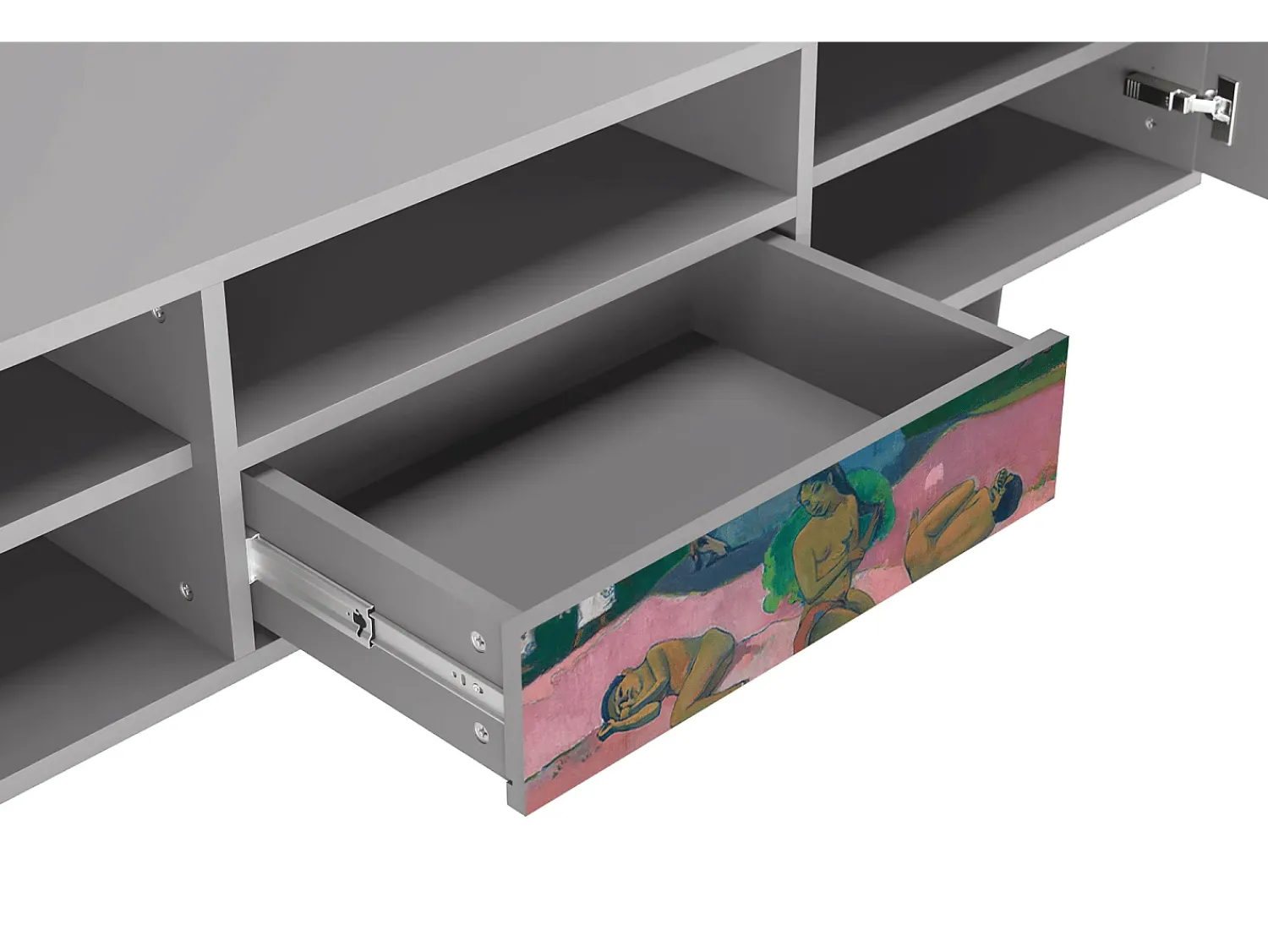 Mueble de TV - 170х59х41 cm - T6 - Day of the God, Cinza^ Móvel De Tv