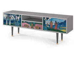 Mueble de TV - 170х59х41 cm - T6 - Day of the God, Cinza^ Móvel De Tv