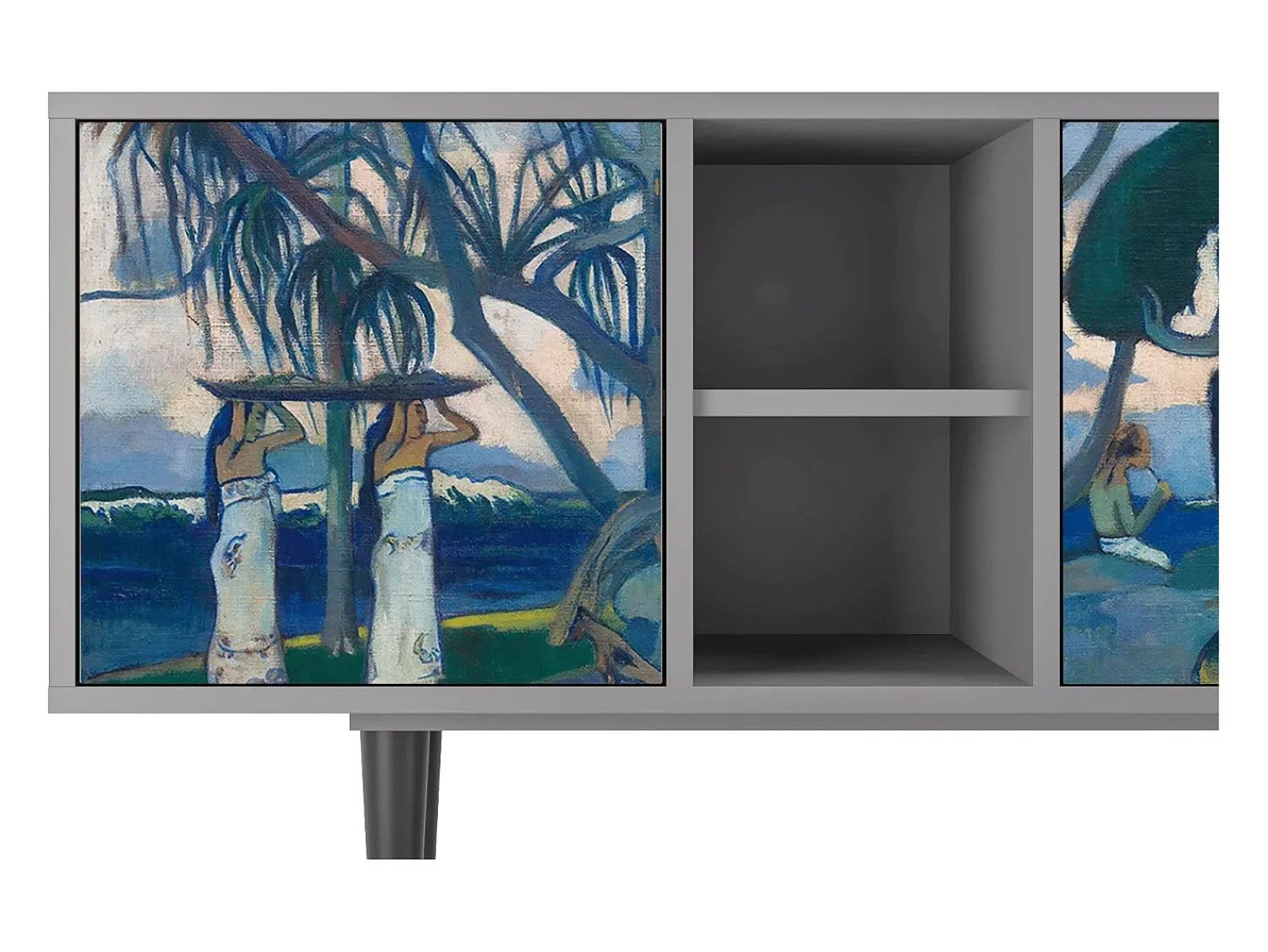Móvel De Tv| Mueble de TV - 150х69х41 cm - T5 - Day of the God, Cinza Cinzento