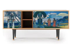 Móvel De Tv| Mueble de TV - 150х69х41 cm - T5 - Day of the God, Nogueira Castanho